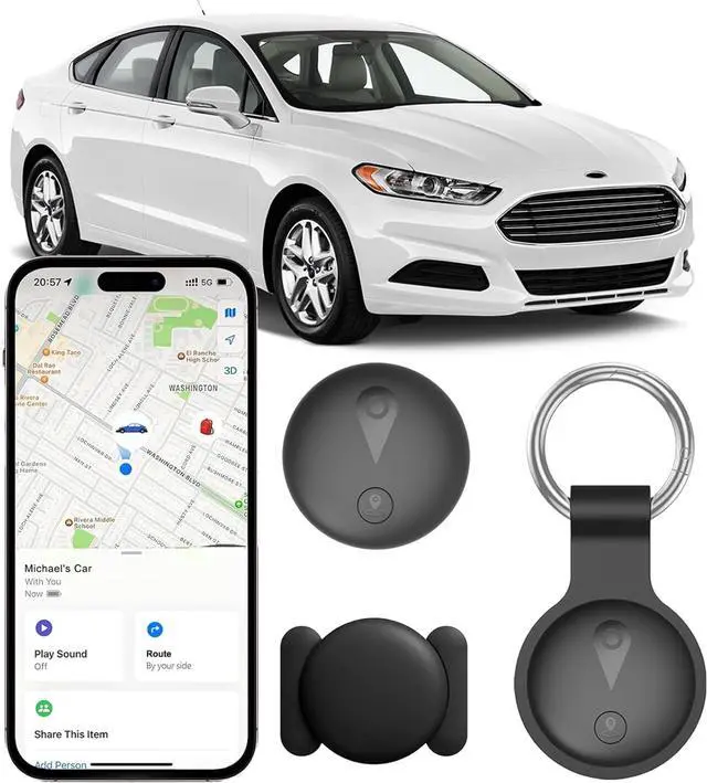 Main image of Undetectable GPS Tracker for Vehicles - Real-Time Tracking Device | No Monthly Fee/No SIM Card, Works with iOS Find My | Mini Hidden Magnetic GPS Locator, Ultra-Slim, IP68 Waterproof, Reliable