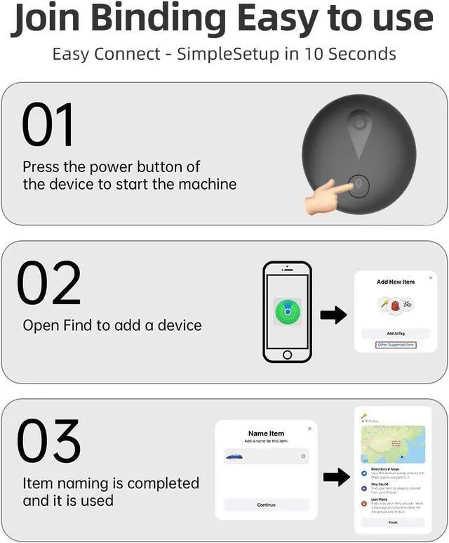 Alt view image 5 of 7 - Undetectable GPS Tracker for Vehicles - Real-Time Tracking Device | No Monthly Fee/No SIM Card, Works with iOS Find My | Mini Hidden Magnetic GPS Locator, Ultra-Slim, IP68 Waterproof, Reliable