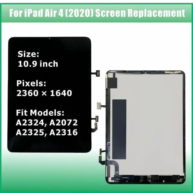 Alt view image 2 of 6 - for iPad Air 4 4th Gen (2020) 10.9 Screen Replacement LCD Display for A2324 A2316 A2325 A2072 Touch Screen Digitizer Full Assembly with Tools