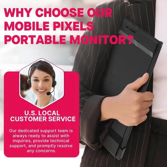 Alt view image 7 of 7 - Max DS 14.1" Portable Monitor for Laptop, 2026 Upgrade Mobile Pixels | Full HD IPS Dual Monitor for laptops, USB C/USB A/HDMI Powered Plug and Play Portable Display,Windows/Apple Compatible