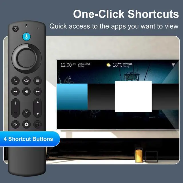 Alt view image 3 of 7 - Replacement Voice Remote Control Compatible with Fire Smart TV Stick(2nd Gen/3rd Gen/Lite/4K Max/Cube/HD), TV Stick 4K(1st/2nd Gen), Smart TVs 3rd Gen N0t for Samsung/ROKU-TVs White Button