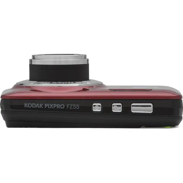 Alt view image 5 of 7 - Kodak PIXPRO FZ55 Red 16MP Digital Camera 5X Optical Zoom 28mm Wide Angle 1080P Full HD Video 2.7" LCD Camera + 64GB Card and Reader + Case + Memory Wallet + Tripod + Cleaning Bundle