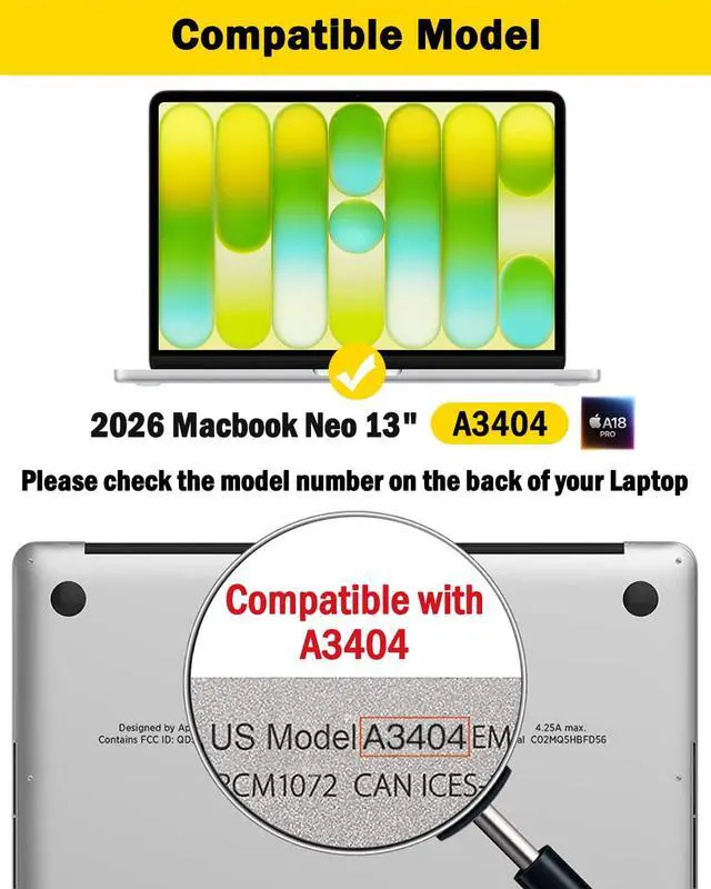 Alt view image 7 of 7 - 360° Privacy Screen Protector Compatible with 2026 MacBook Neo 13 inch A18 Pro Chip A3404 - Anti Blue Light Anti Glare and Scratch Resistant Laptop Privacy Screen Shield