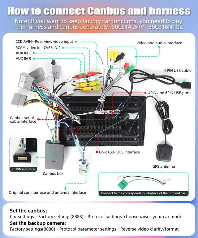Alt view image 3 of 7 - Android 15 Car Stereo for Honda Civic 2016-2021 with Wireless Carplay Android Auto Support OEM Backup Camera Steering Wheel Control 9 Inch Touchscreen GPS Navigation WiFi Bluetooth FM HiFi