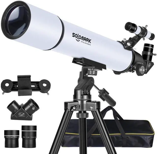 Main image of Telescope for Adults High Powered, 80mm Aperture 900mm Professional Refractor Telescope for Adults & Beginners, Compact and Portable Travel Telescopio with Carrying Bag and Designed Phone Adapter