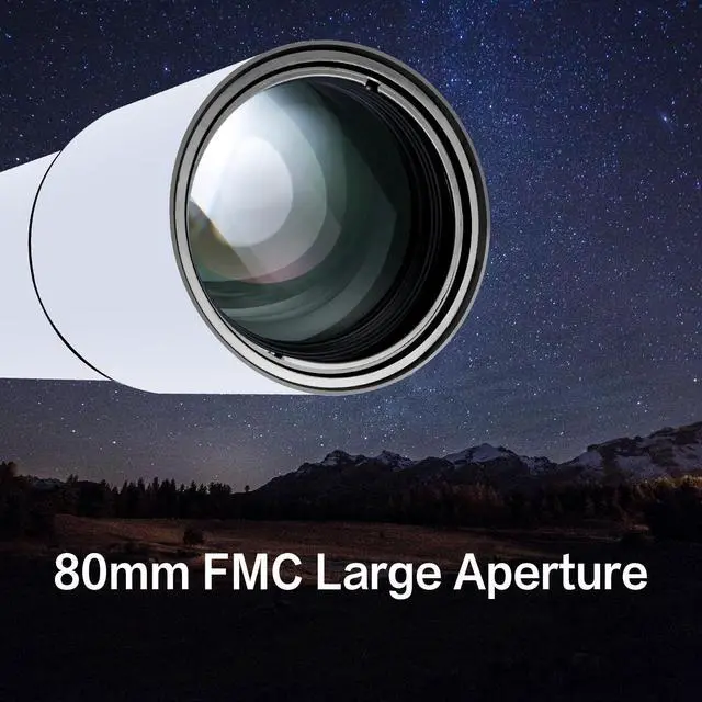 Alt view image 3 of 7 - Telescope for Adults High Powered, 80mm Aperture 900mm Professional Refractor Telescope for Adults & Beginners, Compact and Portable Travel Telescopio with Carrying Bag and Designed Phone Adapter