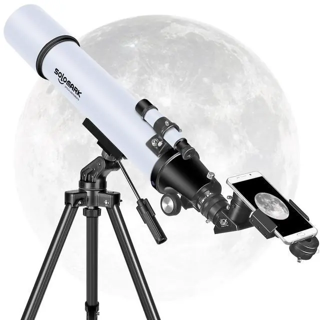Alt view image 2 of 7 - Telescope for Adults High Powered, 80mm Aperture 900mm Professional Refractor Telescope for Adults & Beginners, Compact and Portable Travel Telescopio with Carrying Bag and Designed Phone Adapter