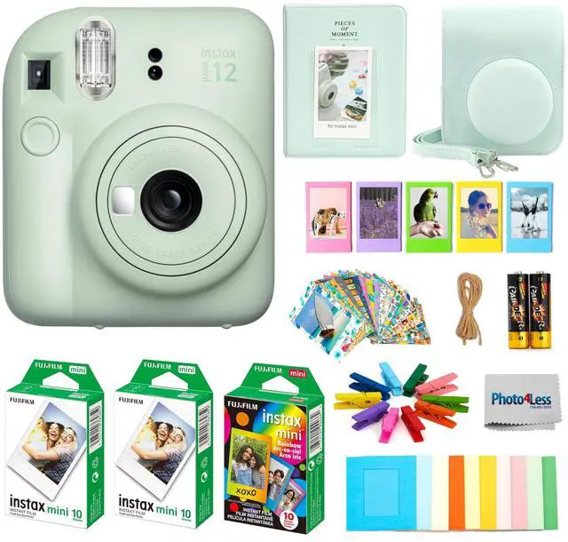 Main image of Instax Mini 12 Instant Film Camera Bundle with Accessories (Mint Green)