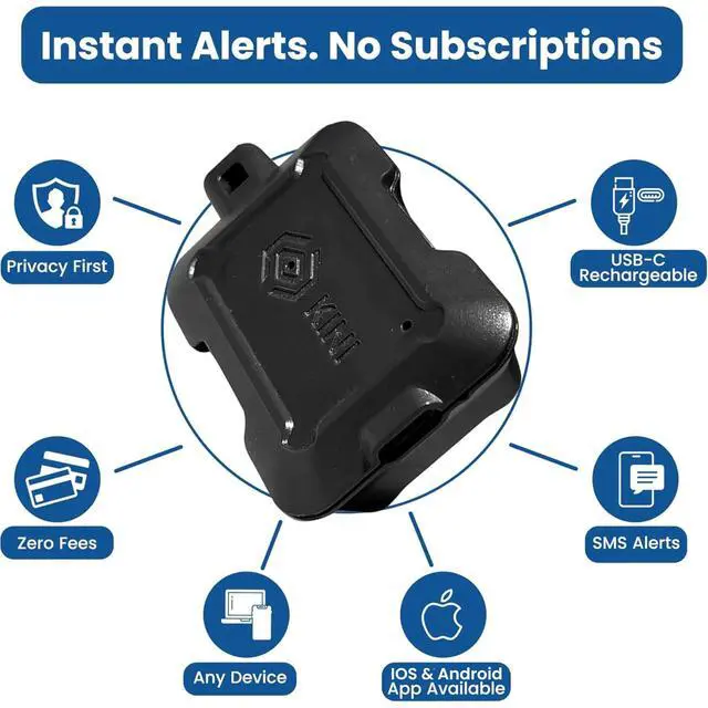Alt view image 2 of 6 - Kini Wi-Fi Motion Sensor Alarm & Tamper Alert- Instant App, SMS & Email Alerts - Gun Safes, Cabinets, Drawers - Easy Install, No Subscription, Rechargeable 12-18 Month Battery, IFTTT