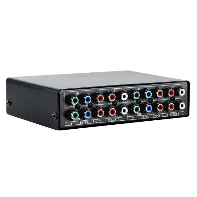Alt view image 7 of 7 - 3 in 1 Out Component AV Video Switch Box 1080P, 3 Way Composite 3 RCA AV Splitter RGB Selector Video Audio Switch Converter, for Xbox 360 Wii PS3 PS1 PS1 SNES DVD/VCD/STB/TV/HDTV