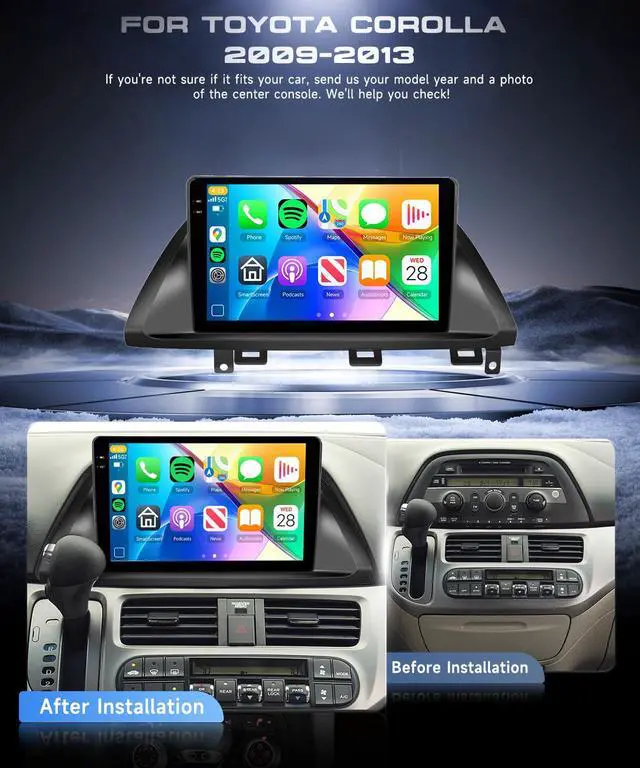 Alt view image 2 of 7 - 4G+128G Car Stereo for Honda Odyssey 2005-2010, 10.1 HD Incell Touch Screen Android 15 Radio, Wireless Carplay Android Auto, 5G WiFi, GPS, Bluetooth 5.0, FM, 32 EQ, SWC, Backup Camera