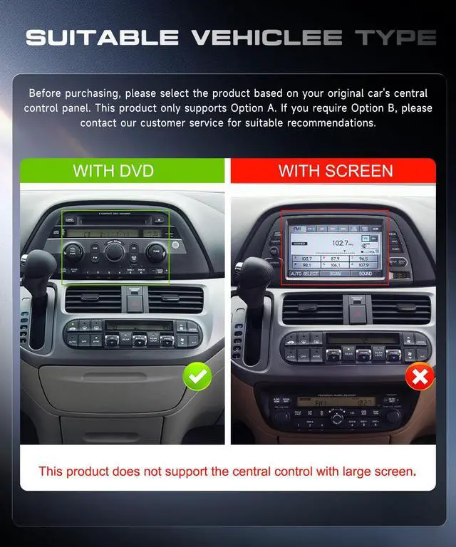 Alt view image 3 of 7 - 4G+128G Car Stereo for Honda Odyssey 2005-2010, 10.1 HD Incell Touch Screen Android 15 Radio, Wireless Carplay Android Auto, 5G WiFi, GPS, Bluetooth 5.0, FM, 32 EQ, SWC, Backup Camera