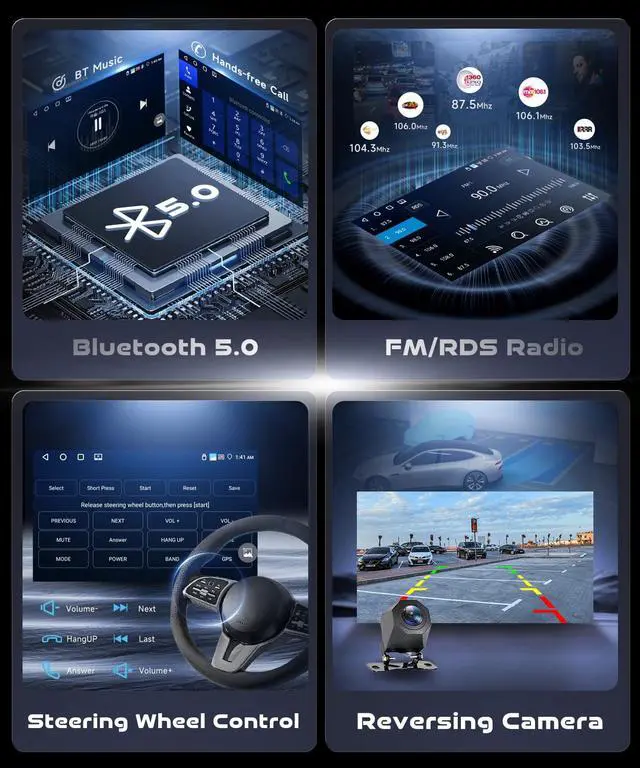 Alt view image 6 of 7 - 4G+128G Car Stereo for Honda Odyssey 2005-2010, 10.1 HD Incell Touch Screen Android 15 Radio, Wireless Carplay Android Auto, 5G WiFi, GPS, Bluetooth 5.0, FM, 32 EQ, SWC, Backup Camera
