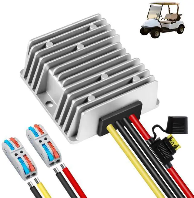 Main image of 36V 48V to 12V Step Down Converter for Golf Cart, 20A 240W DC-DC Converter with Fuse & Terminal Block, Premium Voltage Reducer for RV Accessories, Solar Systems, LED Lights