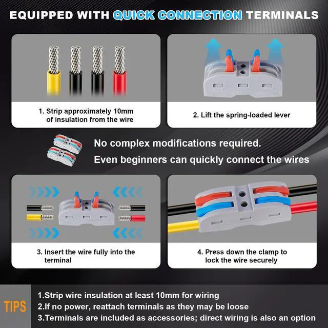 Alt view image 5 of 7 - 36V 48V to 12V Step Down Converter for Golf Cart, 20A 240W DC-DC Converter with Fuse & Terminal Block, Premium Voltage Reducer for RV Accessories, Solar Systems, LED Lights