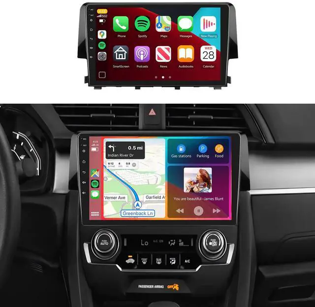 Main image of 8Core 4GB+64GB for Honda Civic 2016-2020 Car Radio Stereo with Wireless Carplay,5.0 Bluetooth,DSP 46EQ,Android Auto,9inch IPS Touch Screen,Android 15,AHD Backup Camera,59UIs,GPS,FM/RDS