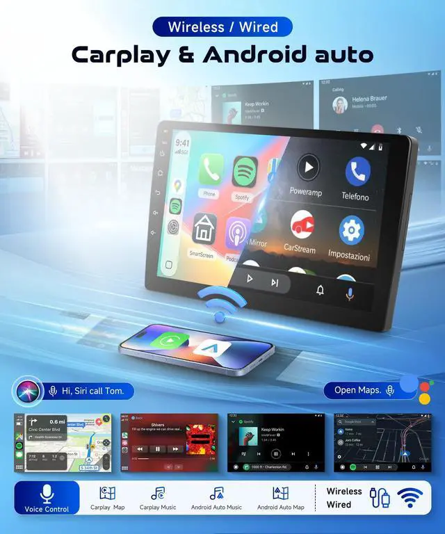 Alt view image 3 of 7 - 8Core 4GB+64GB for Honda Civic 2016-2020 Car Radio Stereo with Wireless Carplay,5.0 Bluetooth,DSP 46EQ,Android Auto,9inch IPS Touch Screen,Android 15,AHD Backup Camera,59UIs,GPS,FM/RDS