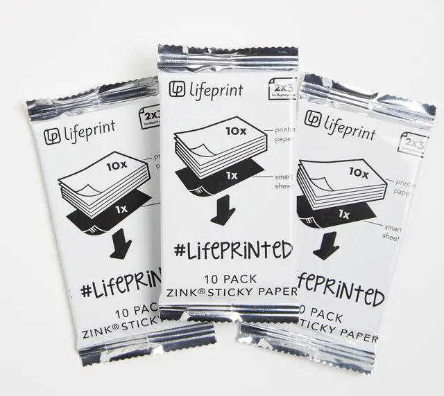 Alt view image 3 of 3 - 30 pack of film for Augmented Reality Photo AND Video Printer. 2x3 Zero Ink sticky backed film