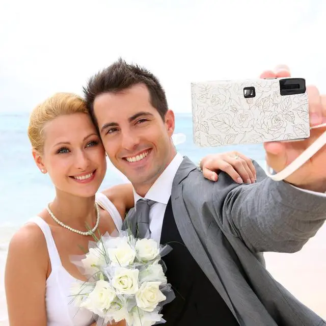 Alt view image 7 of 7 - 4 Pack Disposable Camera for Wedding, 35mm Single Use Camera with Flash One Time for Gathering Wedding Anniversary Travel Party Supply(Fresh Style, Black White Film)