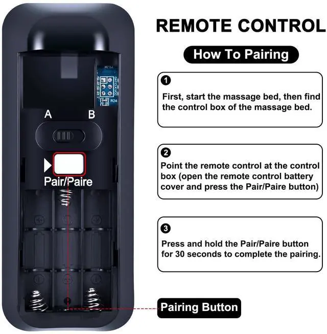 Alt view image 6 of 6 - New RF399A RF368B Sealy Ease 2.0/3.0/4.0 Replacement Remote Control Compatible with Tempurpedic/Ergo Adjustable Bed Base JLDK.30.03.20