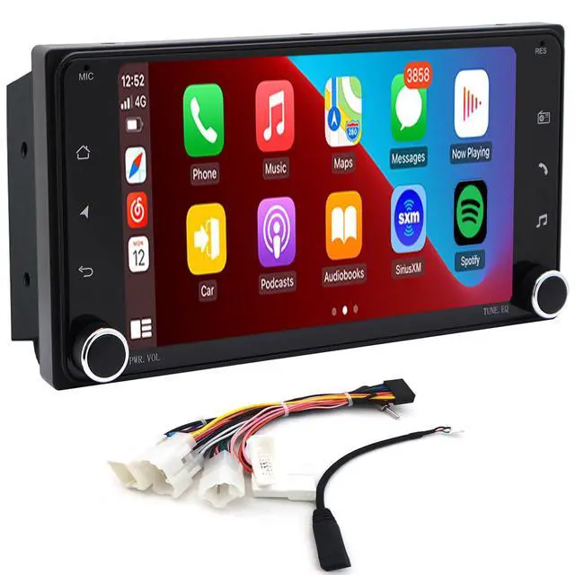 Alt view image 3 of 6 - for Toyota 4Runner Radio Upgrade 2003-2009 Tundra 2000-2006 Sequoia 2001-2007 Stereo Replacement,Touch Screen,Carplay Android Auto Ready,Free Back Camera