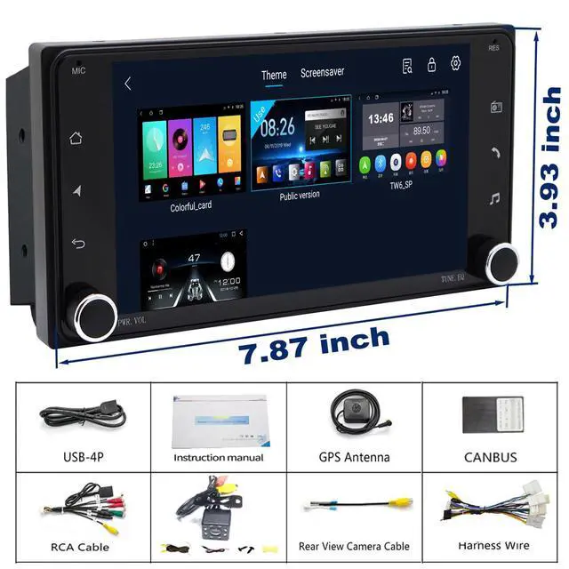 Alt view image 6 of 6 - for Toyota 4Runner Radio Upgrade 2003-2009 Tundra 2000-2006 Sequoia 2001-2007 Stereo Replacement,Touch Screen,Carplay Android Auto Ready,Free Back Camera