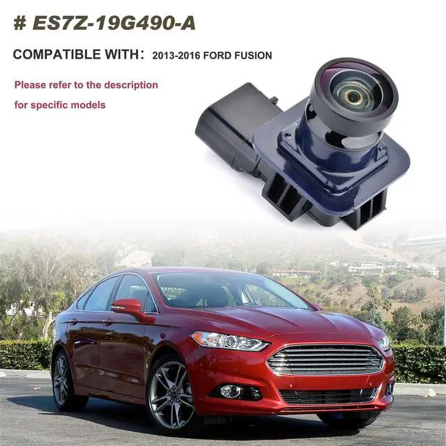 Alt view image 2 of 6 - Backup Camera Compatible with 2013 2014 2015 2016 Ford Fusion | Replace# ES7Z-19G490-A, Rear Parking Assist Camera
