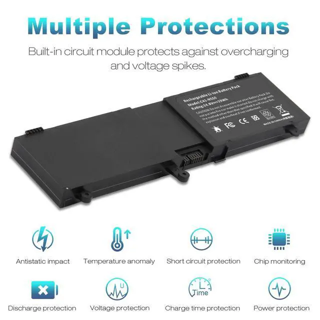 Alt view image 5 of 7 - CO. C41-N550 Laptop Battery for ASUS N550 N550J N550JA N550JV N550X47JV N550X47JV-SL N550JK N550JK-DS71T G550 G550J G550JK ROG G550 ROG G550J ROG G550JK Q550L Q550LF Q550LF-bb17t07