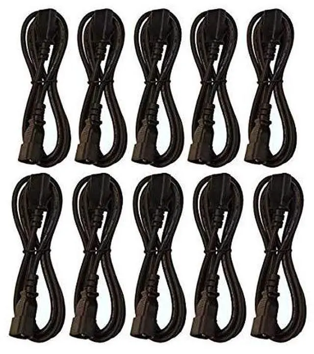 Main image of Pack of (10) 6' Foot IEC 320 NEMA C13 C14 10A 18AWG AC Power Cord PDU to CPU