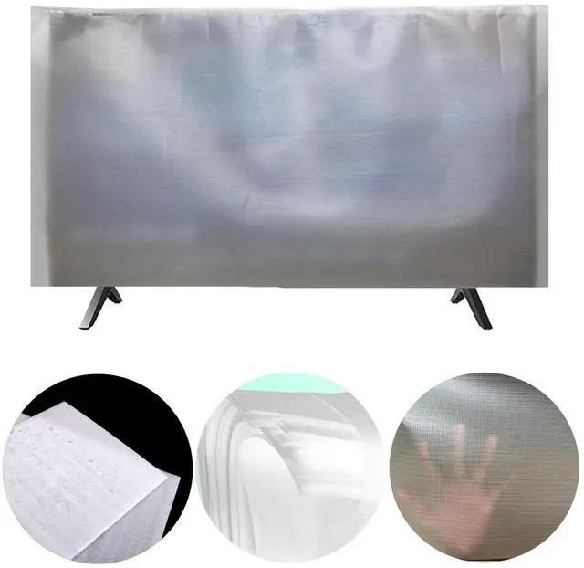 Alt view image 3 of 5 - Foam Flat Screen TV Cover Fits Up to 65''W x 36''H, Flat Screen TV Protection During House Moving, Storing, or Home Renovation (1 PACK)