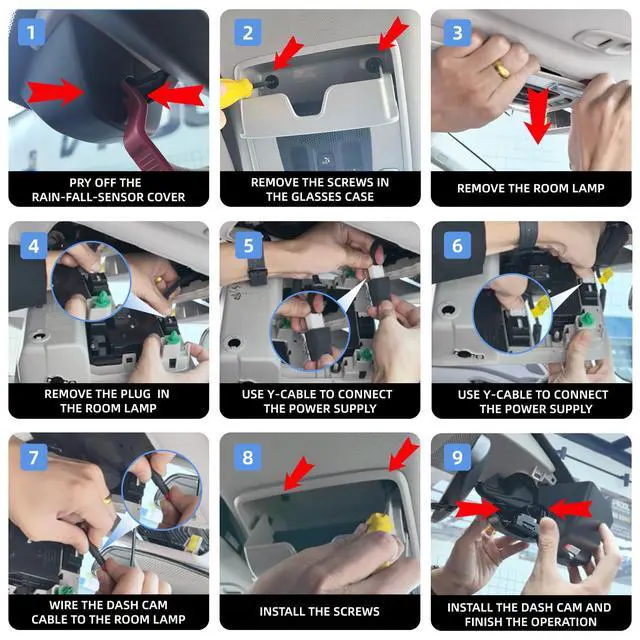 Alt view image 3 of 7 - Front 4K & Rear 1080P Dash Cam for Honda Accord 2023-2026,OEM Style | UHD 2160P Video,Built-in WiFi & APP,Loop Recording,G-Sensor, f/1.6 Aperture,No Wiring,Hidden OEM Style,128GB Card