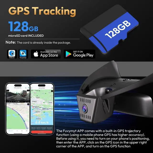 Alt view image 4 of 7 - Front 4K & Rear 1080P Dash Cam for Honda Accord 2023-2026,OEM Style | UHD 2160P Video,Built-in WiFi & APP,Loop Recording,G-Sensor, f/1.6 Aperture,No Wiring,Hidden OEM Style,128GB Card