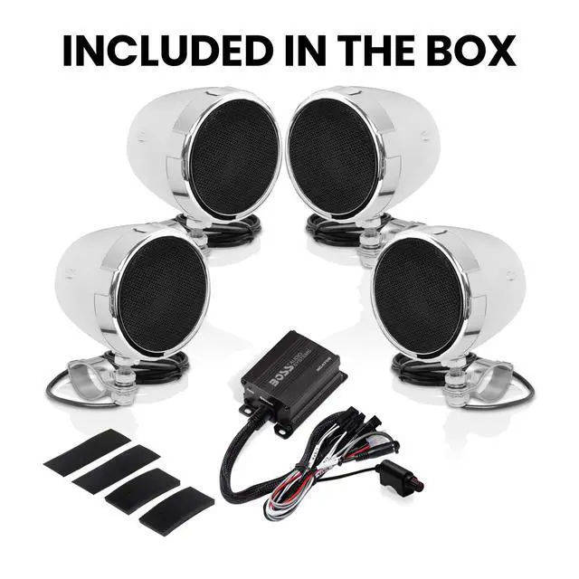 Alt view image 6 of 6 - MC470B Motorcycle Speakers and 2 Channel Amp Package