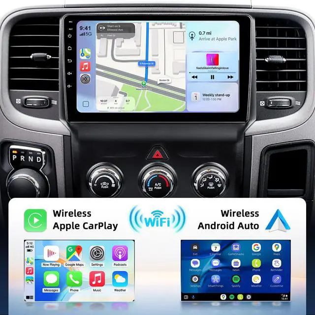 Alt view image 2 of 7 - Car Stereo for Dodge RAM 1500 2500 3500 2013-2018 with Backup Camera | 2+64G Android 15 Touch Screen Radio with Wireless CarPlay Android Auto (Only fit Manual AC)