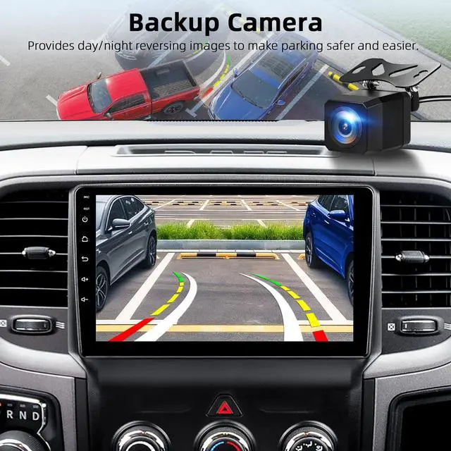 Alt view image 5 of 7 - Car Stereo for Dodge RAM 1500 2500 3500 2013-2018 with Backup Camera | 2+64G Android 15 Touch Screen Radio with Wireless CarPlay Android Auto (Only fit Manual AC)