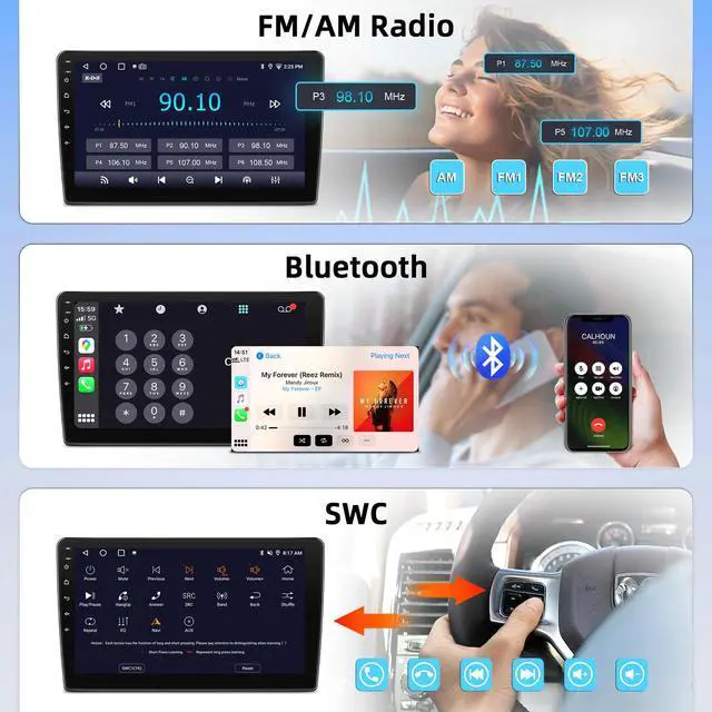 Alt view image 6 of 7 - Car Stereo for Dodge RAM 1500 2500 3500 2013-2018 with Backup Camera | 2+64G Android 15 Touch Screen Radio with Wireless CarPlay Android Auto (Only fit Manual AC)