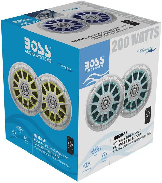 Alt view image 7 of 7 - MRGB65S 6.5 Inch Marine Speakers (Pair), 4 Ohms, 2 Way