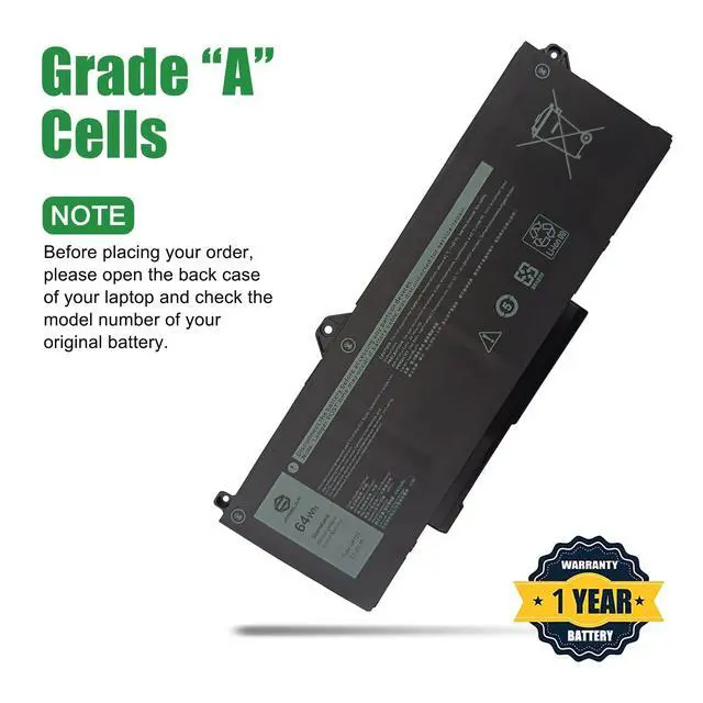 Alt view image 4 of 6 - GRT01 Laptop Battery Replacement for Dell Latitude 5421 5431 5521 5531 Precision 3470 3561 3571 3581 3591 Series Notebook 00P3TJ 0P3TJ 0R05P0 R05P0 Black 15.2V 64Wh 4000mAh
