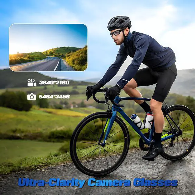 Alt view image 2 of 7 - 2026 Next-Gen Camera Glasses 4K, Smart Glasses Camera for Men Women | Smart Sunglasses with UV400 Protection, Video Glasses for Outdoor Activities Hiking Cycling Riding Climbing Driving