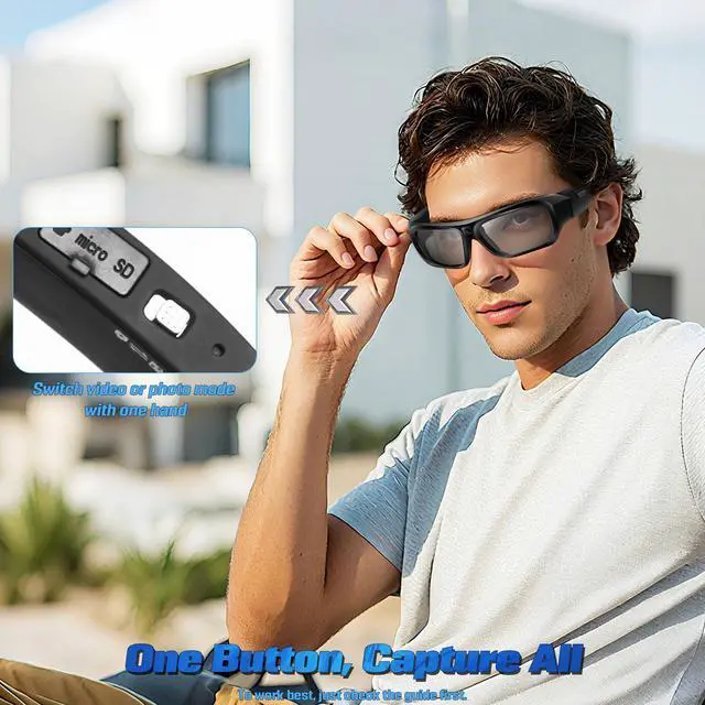Alt view image 6 of 7 - 2026 Next-Gen Camera Glasses 4K, Smart Glasses Camera for Men Women | Smart Sunglasses with UV400 Protection, Video Glasses for Outdoor Activities Hiking Cycling Riding Climbing Driving