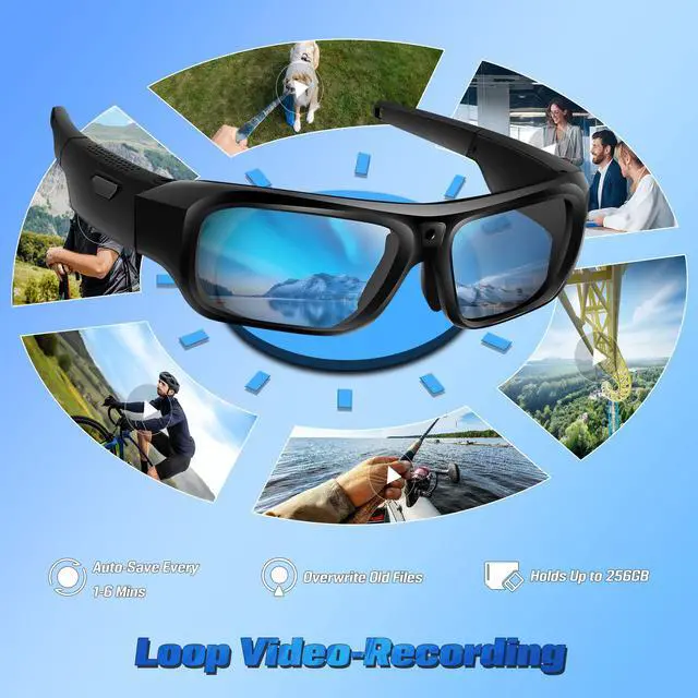 Alt view image 7 of 7 - 2026 Next-Gen Camera Glasses 4K, Smart Glasses Camera for Men Women | Smart Sunglasses with UV400 Protection, Video Glasses for Outdoor Activities Hiking Cycling Riding Climbing Driving