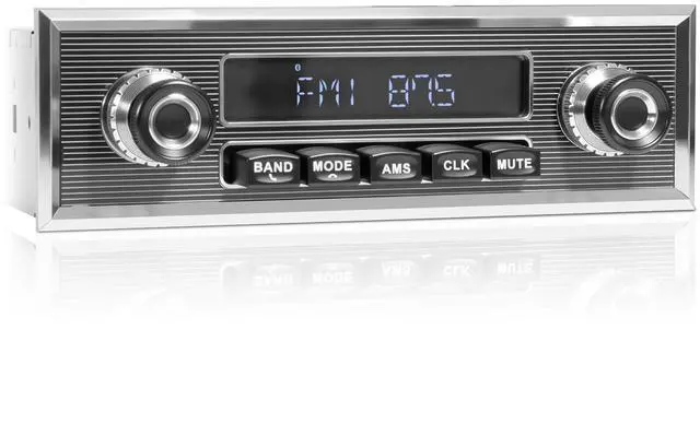 Main image of Retro Bluetooth Car Radio Receiver: Single Din Vintage Stereo for Retro Car | AM FM USB AUX Preset EQ Subwoofer Output 300W