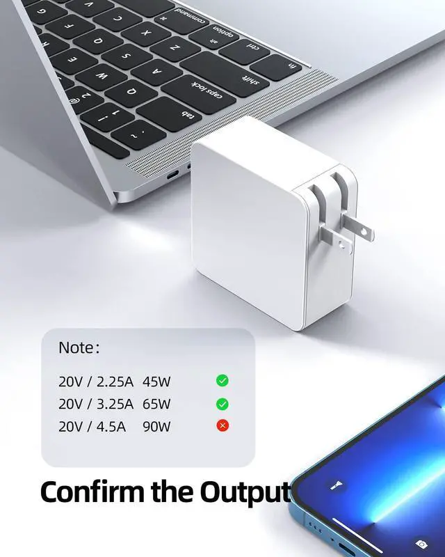 Alt view image 5 of 7 - 65W Fast Type C Charger Fit for Samsung Galaxy Book Pro, Pro 360 and More Replacements with USB C Connector, Foldable, Compact, Detachable 7.5ft Cable