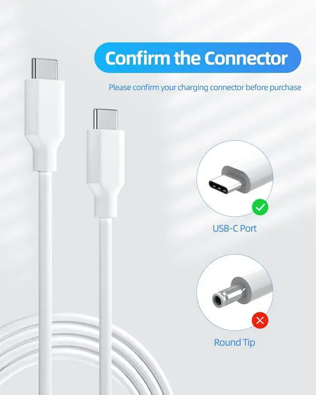 Alt view image 4 of 7 - 65W Fast Type C Charger Fit for Samsung Galaxy Book Pro, Pro 360 and More Replacements with USB C Connector, Foldable, Compact, Detachable 7.5ft Cable