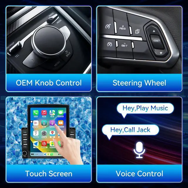 Alt view image 3 of 7 - Android 14 Car Radio Stereo Compatible with Dodge RAM 1500 2500 3500 2009 2010 2011 2012, 9.7" Car Stereo with Wireless CarPlay Android Auto WiFi FM Bluetooth GPS Backup Camera Radio Upgrade 2+64G