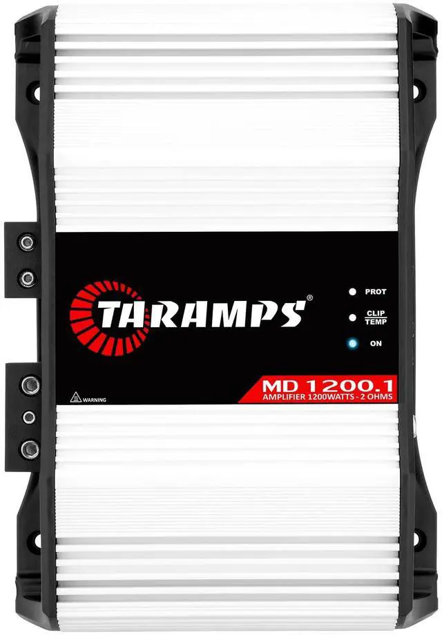 Main image of Taramps MD 1200.1 Amplifier 2 Ohms 1200 Watts RMS 1 Channel Full Range Car Audio System, Monoblock, LED Monitor Indicator, Class D Great for Subwoofer