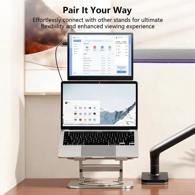 Alt view image 7 of 7 - Portable Monitor 13.5'' 3000×2000 IPS 3:2 Screen, 100% sRGB HDR USB-C HDMI Second Monitor for Laptop, Ultra-Slim Portable Display with Adjustable Damping Stand, Plug & Play for PC Mac Phone