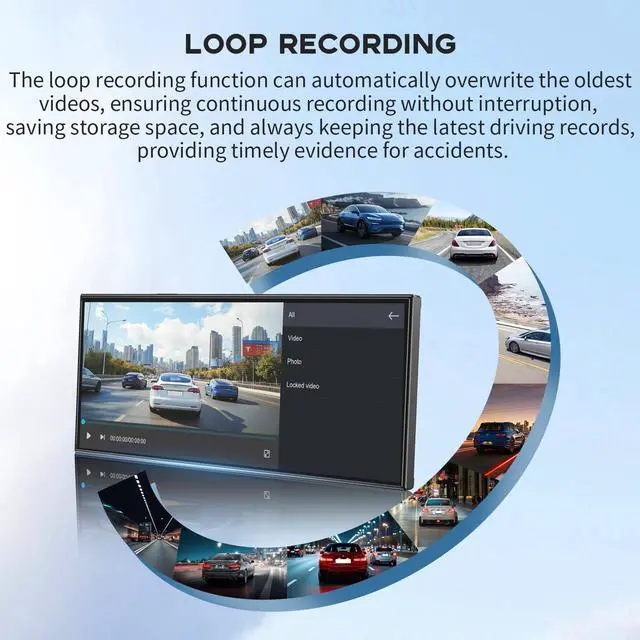 Alt view image 5 of 5 - Largest 11.5" Portable Apple Carplay Screen for Car, 4K Wireless Car Play & Android Auto, Upgrade Touchscreen with Dash Cam, App Control/Loop Recording/Backup Camera/Mirror Link/GPS/FM