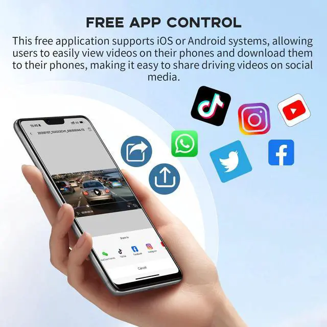 Alt view image 4 of 5 - Largest 11.5" Portable Apple Carplay Screen for Car, 4K Wireless Car Play & Android Auto, Upgrade Touchscreen with Dash Cam, App Control/Loop Recording/Backup Camera/Mirror Link/GPS/FM