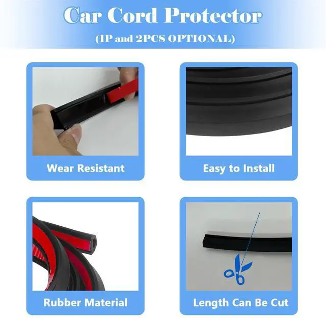 Alt view image 3 of 6 - Car Windshield Wire Hider Roof Rack Light Bar Cable Hider - Universal | 6.56 Ft Car Wire Hider Windshield Wire Cover - 1 PC